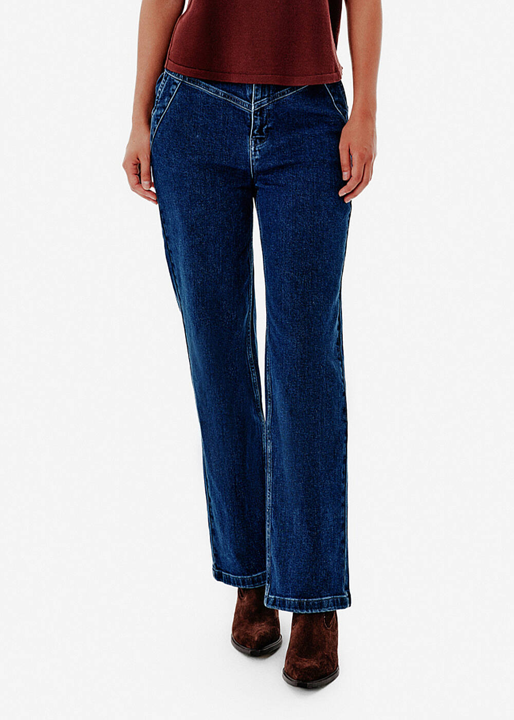 Straıght Leg Mavi Denim Pantolon - 2