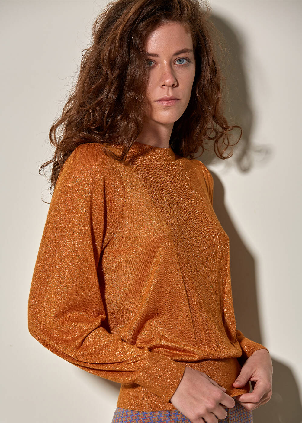 Striped Caramel Knit Top - 1