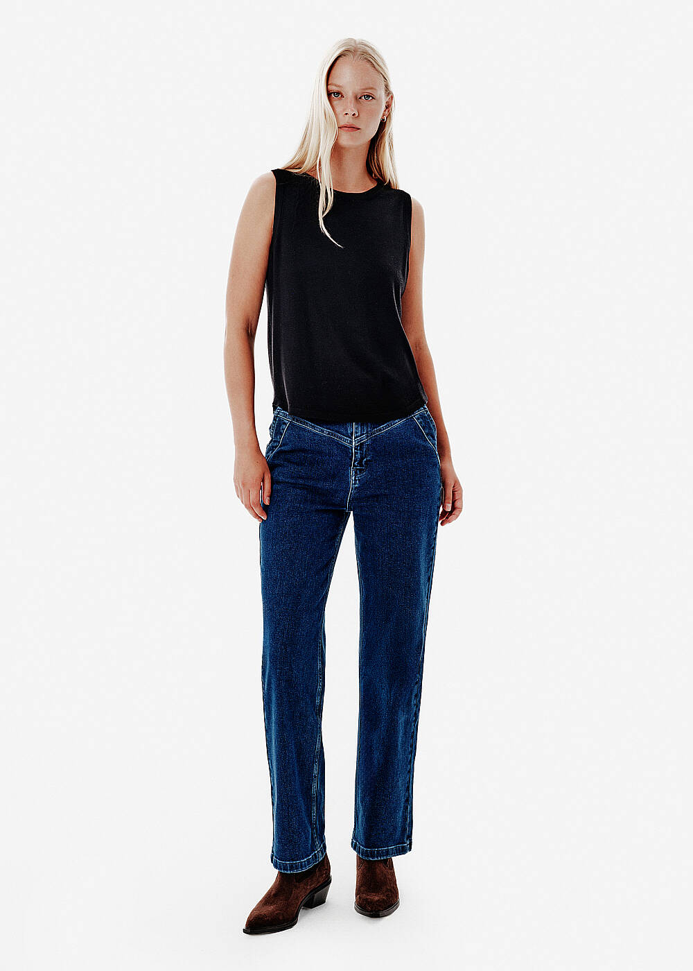 Superfine Knit Black Top - 2