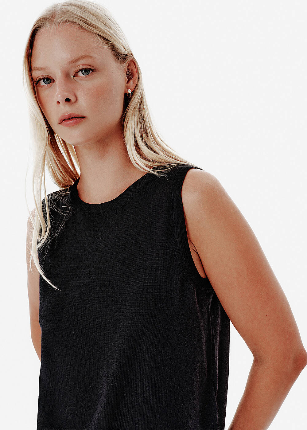 Superfine Knit Black Top - 1