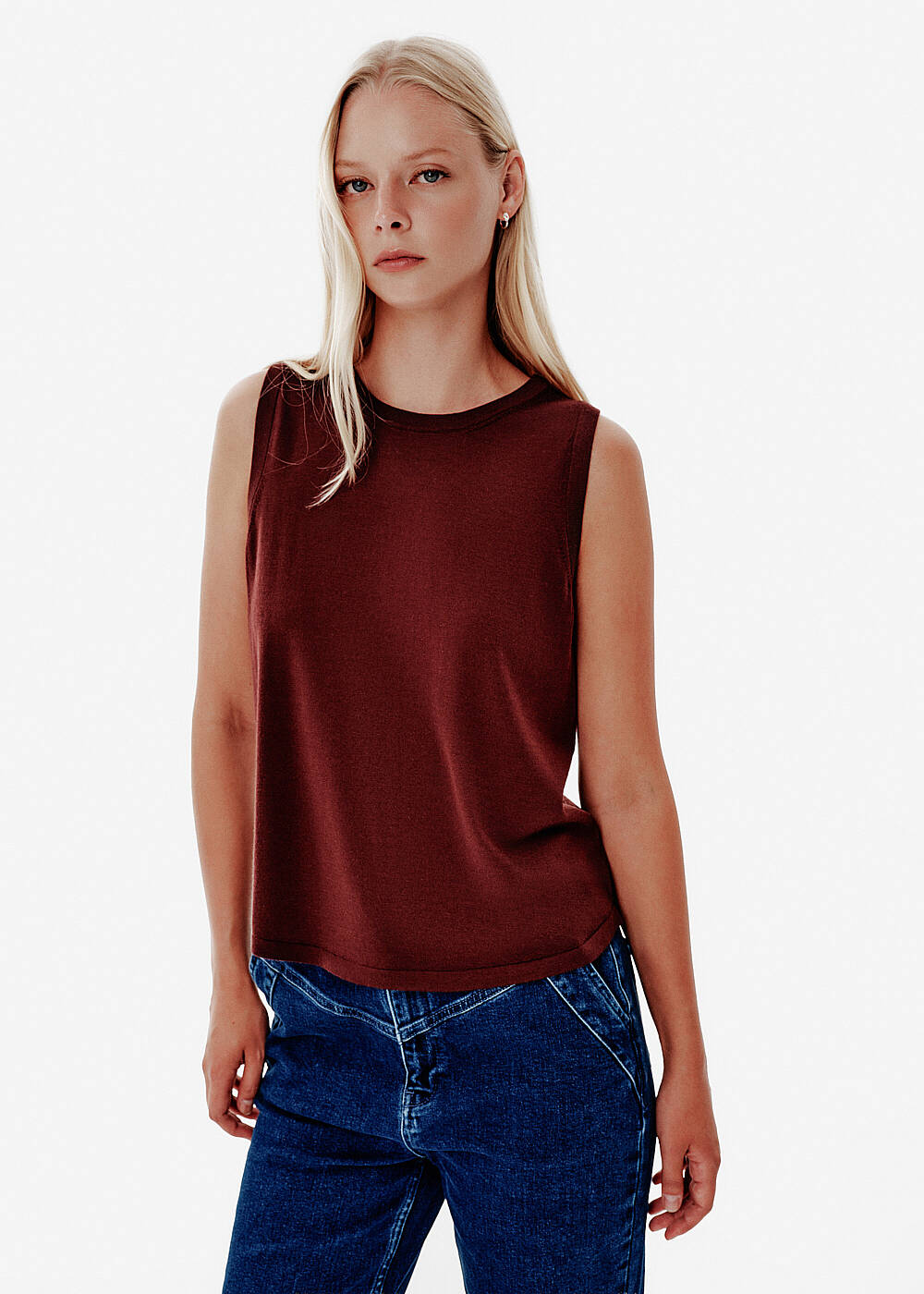 Süperfine Knit Merlot Top - 1