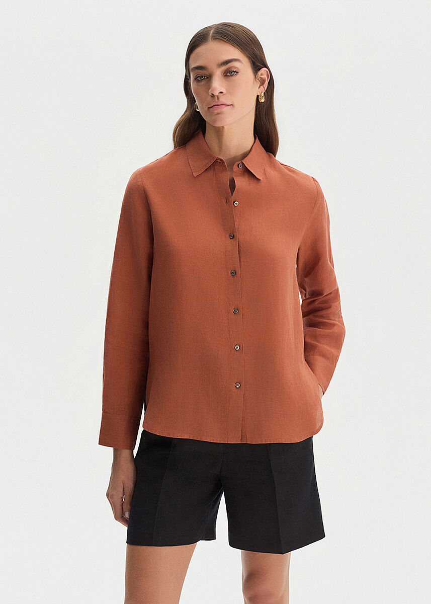 TILE REGULAR FIT LINEN SHIRT - KNITSS