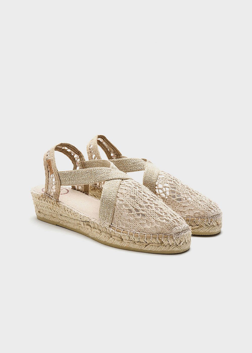 Toni Pons Beige Cross-Strap Wedge Espadrille - 2
