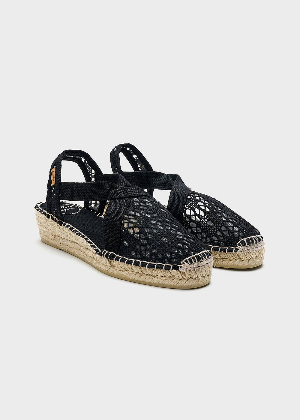 Toni Pons Black Cross-Strap Wedge Espadrille - 2
