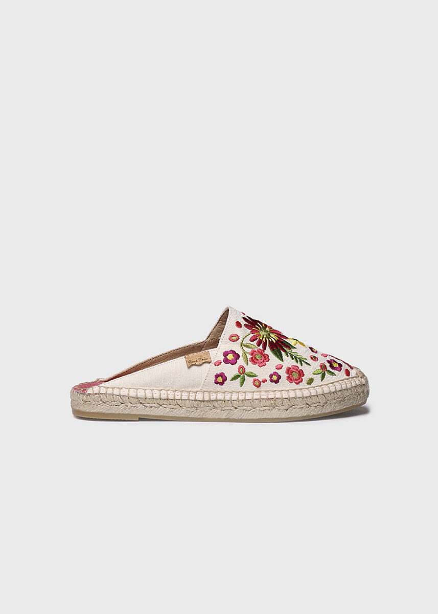 Toni Pons Çiçek İşlemeli Pembe Espadril - Tonı Pons