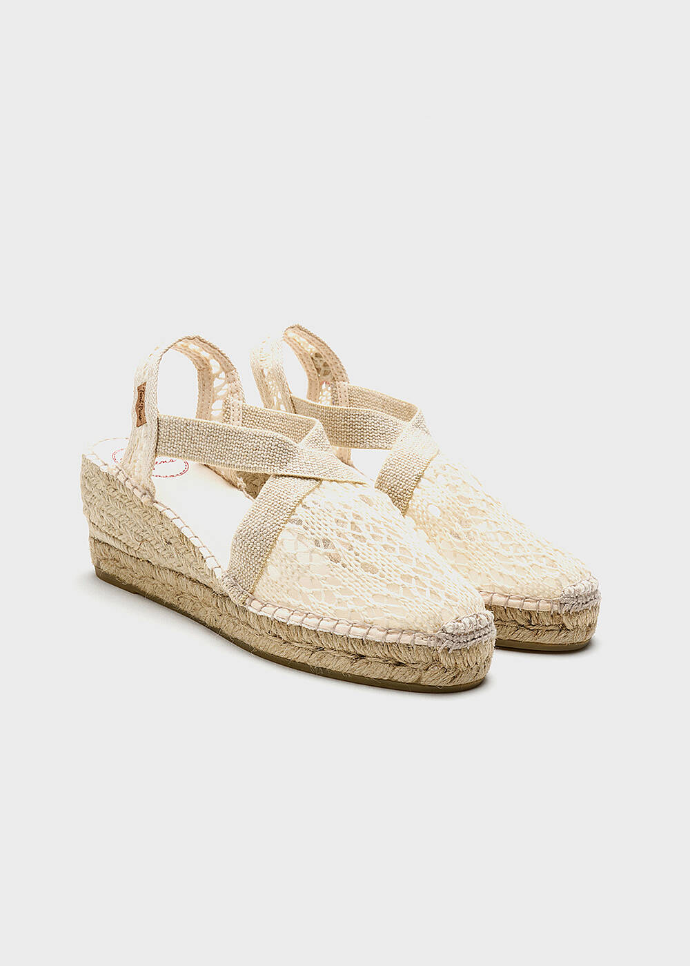 Toni Pons Ecru Cross-Strap Wedge Espadrille - 2