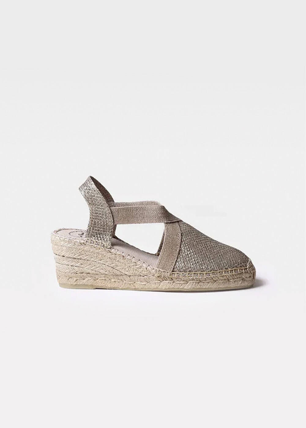 Toni Pons Grey Cross-Strap Wedge Espadrilles - 1