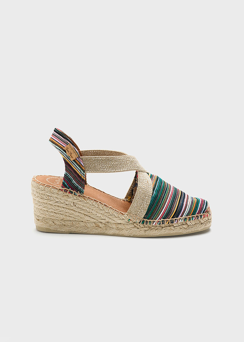 Toni Pons Multicolor Cross-Strap Wedge Espadrille - Tonı Pons