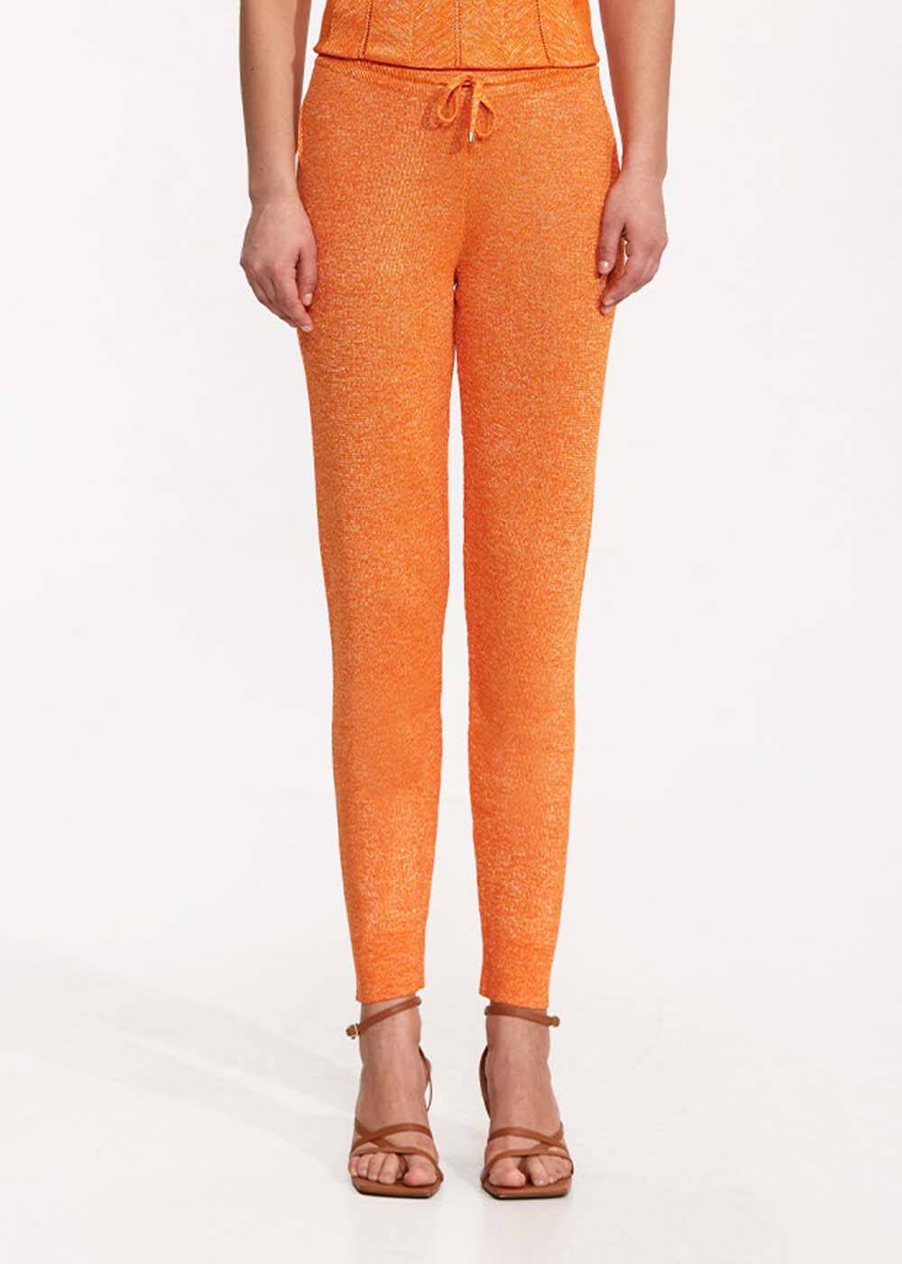 Turuncu Triko Jogger Pantolon - 2
