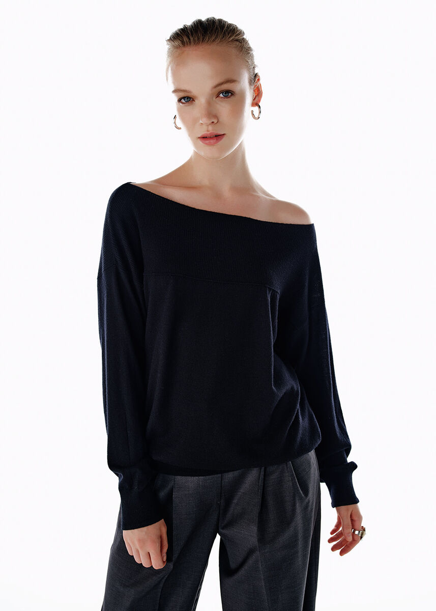 ULTRAFINE ORGANIC CASHMERE SWEATER BLACK - KNITSS