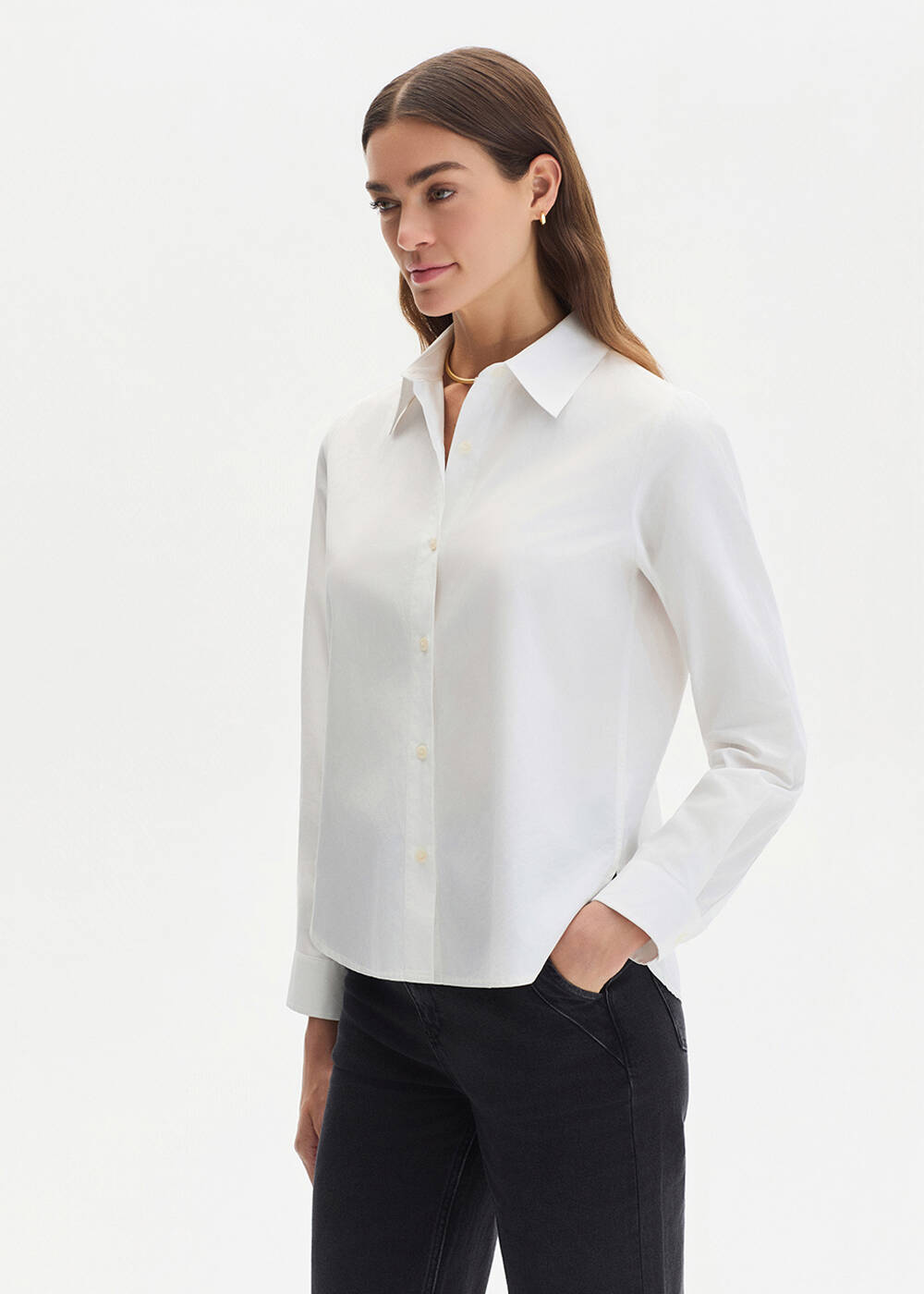 WHITE REGULAR FIT SHIRT - 2