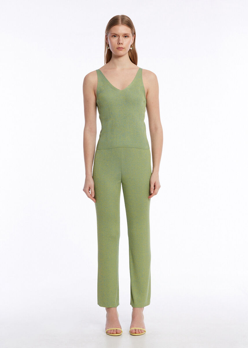 Yeşil Triko Pantolon - KNITSS