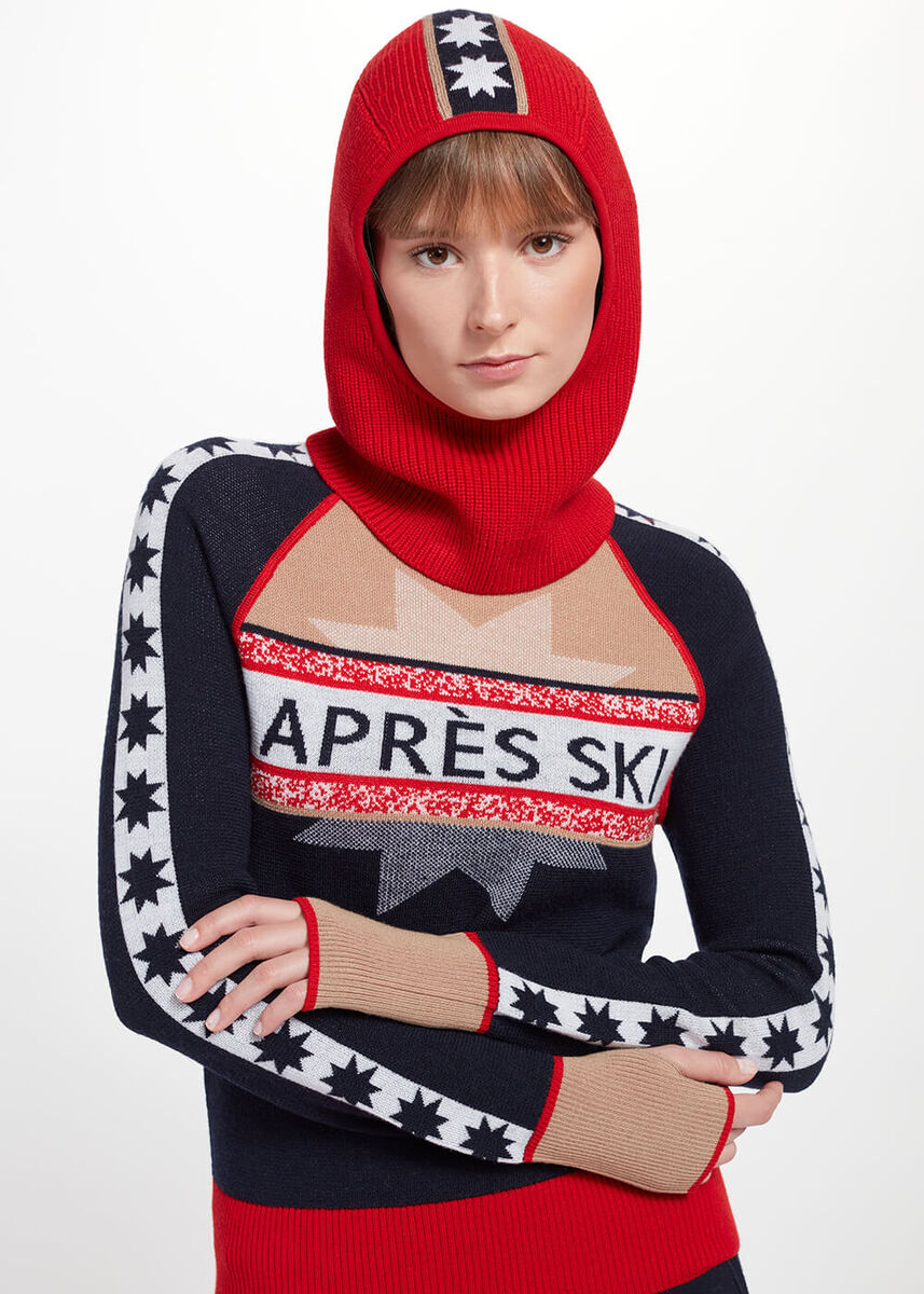 Yıldız Desenli Kırmızı Extrafıne Merino Yün Bere · 7